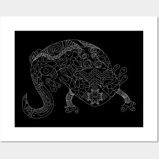 dark axolotl ecopop Posters and Art